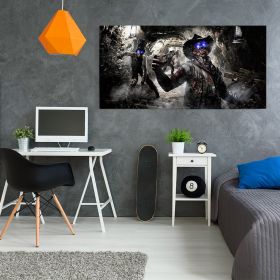 Tablou afis Call of Duty WWII - Material produs:: Tablou canvas pe panza CU RAMA, Dimensiunea:: 70x140 cm
