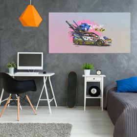 Tablou afis Ariciul Sonic - Material produs:: Tablou canvas pe panza CU RAMA, Dimensiunea:: 60x120 cm