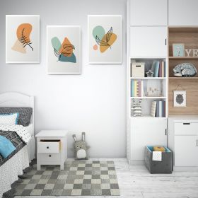 Set 3 tablouri Boho frunze forme abstracte - Dimensiune multicanvas: 3 tablouri 60x90 cm