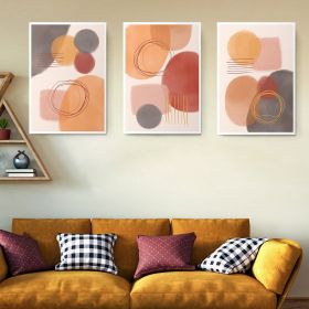 Set 3 tablouri Boho minimalism forme abstracte - Dimensiune multicanvas: 3 tablouri 40x60 cm