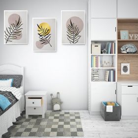 Set 3 tablouri Boho minimalism frunze - Dimensiune multicanvas: 3 tablouri 40x60 cm