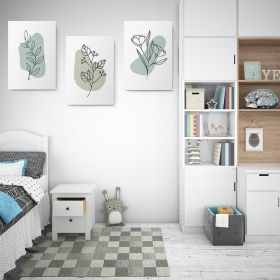 Set 3 tablouri Boho minimalism frunze flori - Dimensiune multicanvas: 3 tablouri 50x70 cm