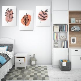 Set 3 tablouri Boho minimalism frunze variate - Dimensiune multicanvas: 3 tablouri 30x45 cm