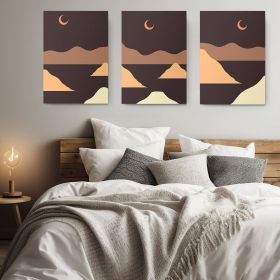 Set 3 tablouri Boho minimalism peisaj - Dimensiune multicanvas: 3 tablouri 80x120 cm