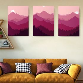 Set 3 tablouri Boho minimalism peisaj munte - Dimensiune multicanvas: 3 tablouri 80x120 cm