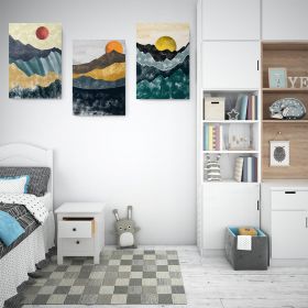 Set 3 tablouri Boho minimalism peisaj munti - Dimensiune multicanvas: 3 tablouri 60x90 cm