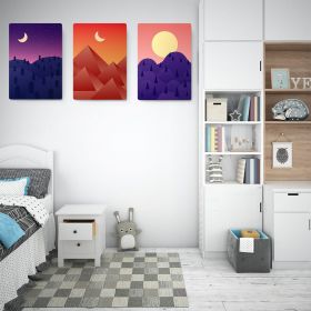 Set 3 tablouri Boho minimalism peisaj munti brazi - Dimensiune multicanvas: 3 tablouri 50x70 cm