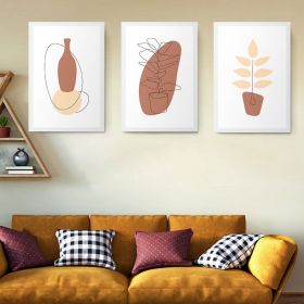 Set 3 tablouri Boho minimalism plante - Dimensiune multicanvas: 3 tablouri 80x120 cm