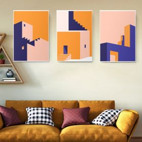 Set 3 tablouri arhitectura moderna - Dimensiune multicanvas: 3 tablouri 80x120 cm