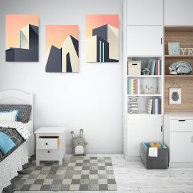 Set 3 tablouri arhitectura moderna structuri geometrice - Dimensiune multicanvas: 3 tablouri 80x120 cm