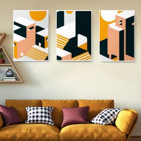 Set 3 tablouri cladiri moderne detaliu - Dimensiune multicanvas: 3 tablouri 50x70 cm