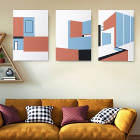 Set 3 tablouri minimalism arhitectura moderna - Dimensiune multicanvas: 3 tablouri 80x120 cm