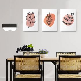 Set 3 tablouri Boho minimalism frunze variate - Dimensiune multicanvas: 3 tablouri 30x45 cm