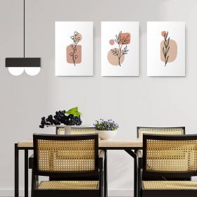 Set 3 tablouri Boho minimalism plante - Dimensiune multicanvas: 3 tablouri 60x90 cm