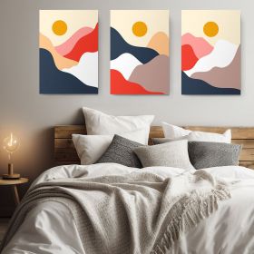 Set 3 tablouri Boho minimalism abstract peisaje - Dimensiune multicanvas: 3 tablouri 40x60 cm