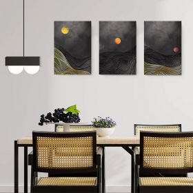 Set 3 tablouri Boho minimalism peisaj abstract - Dimensiune multicanvas: 3 tablouri 50x70 cm