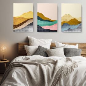 Set 3 tablouri Boho minimalism peisaj dealuri - Dimensiune multicanvas: 3 tablouri 50x70 cm