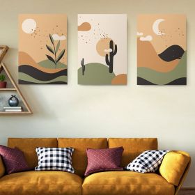 Set 3 tablouri Boho minimalism peisaj desert - Dimensiune multicanvas: 3 tablouri 30x45 cm