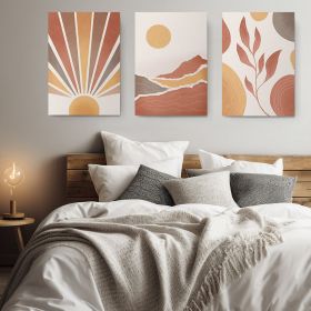 Set 3 tablouri Boho minimalism peisaje - Dimensiune multicanvas: 3 tablouri 80x120 cm