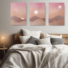 Set 3 tablouri Boho minimalism peisaje - Dimensiune multicanvas: 3 tablouri 30x45 cm