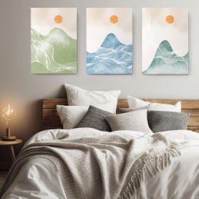 Set 3 tablouri Boho minimalism peisaje abstracte - Dimensiune multicanvas: 3 tablouri 50x70 cm