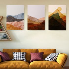 Set 3 tablouri Boho minimalism peisaje munti - Dimensiune multicanvas: 3 tablouri 60x90 cm