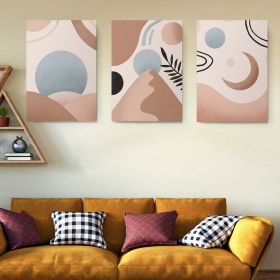 Set 3 tablouri Boho peisaje abstracte - Dimensiune multicanvas: 3 tablouri 40x60 cm