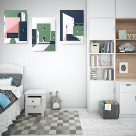 Set 3 tablouri arhitectura moderna forme geometrice - Dimensiune multicanvas: 3 tablouri 50x70 cm