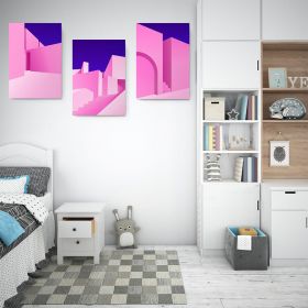 Set 3 tablouri arhitectura moderna minimalista - Dimensiune multicanvas: 3 tablouri 80x120 cm