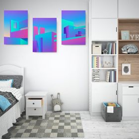 Set 3 tablouri arhitectura moderna minimalista - Dimensiune multicanvas: 3 tablouri 40x60 cm