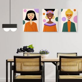 Set 3 tablouri portrete femei multicanvas - Dimensiune multicanvas: 3 tablouri 80x120 cm