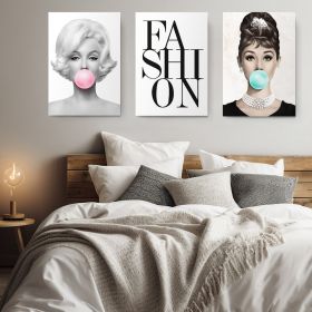 Set 3 tablouri Marilyn Monroe Audrey Hepburn - Dimensiune multicanvas: 3 tablouri 40x60 cm
