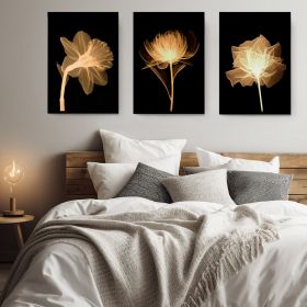 Set 3 tablouri flori diverse multicanvas - Dimensiune multicanvas: 3 tablouri 50x70 cm