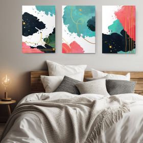 Set 3 tablouri abstracte multicanvas - Dimensiune multicanvas: 3 tablouri 80x120 cm