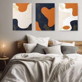 Set 3 tablouri forme abstracte multicanvas - Dimensiune multicanvas: 3 tablouri 40x60 cm