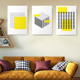 Set 3 tablouri forme geometrice - Dimensiune multicanvas: 3 tablouri 30x45 cm