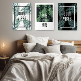 Set 3 tablouri good vibes sweet home multicanvas - Dimensiune multicanvas: 3 tablouri 40x60 cm