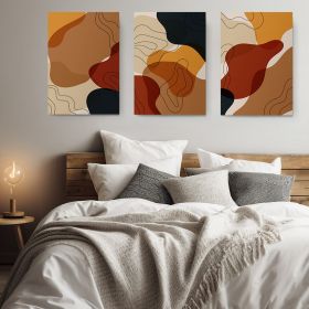 Set 3 tablouri minimaliste forme abstracte - Dimensiune multicanvas: 3 tablouri 30x45 cm