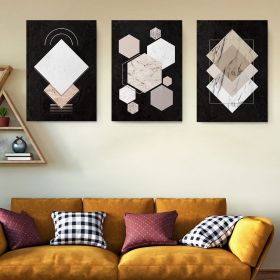 Set 3 tablouri minimaliste forme geometrice - Dimensiune multicanvas: 3 tablouri 40x60 cm