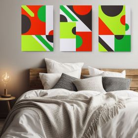 Set 3 tablouri minimaliste forme geometrice - Dimensiune multicanvas: 3 tablouri 80x120 cm