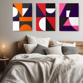 Set 3 tablouri minimaliste forme geometrice - Dimensiune multicanvas: 3 tablouri 50x70 cm