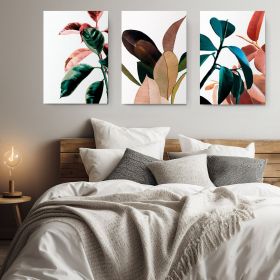 Set 3 tablouri plante multicanvas - Dimensiune multicanvas: 3 tablouri 80x120 cm