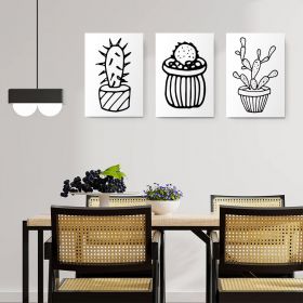 Set 3 tablouri cactusi multicanvas - Dimensiune multicanvas: 3 tablouri 30x45 cm