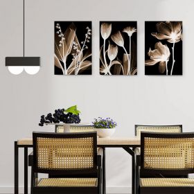 Set 3 tablouri flori variate multicanvas - Dimensiune multicanvas: 3 tablouri 40x60 cm