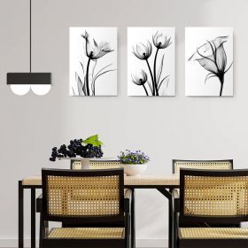 Set 3 tablouri flori multicanvas - Dimensiune multicanvas: 3 tablouri 30x45 cm