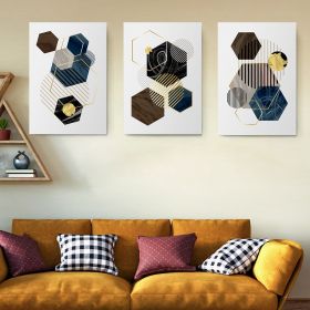 Set 3 tablouri forme geometrice multicanvas - Dimensiune multicanvas: 3 tablouri 80x120 cm