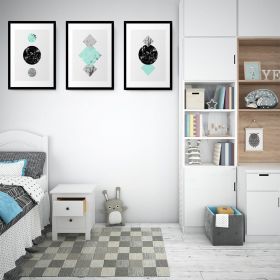 Set 3 tablouri forme geometrice multicanvas - Dimensiune multicanvas: 3 tablouri 60x90 cm