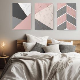 Set 3 tablouri minimaliste forme geometrice - Dimensiune multicanvas: 3 tablouri 30x45 cm