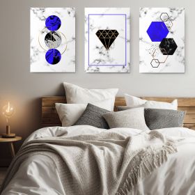 Set 3 tablouri minimaliste forme geometrice - Dimensiune multicanvas: 3 tablouri 80x120 cm