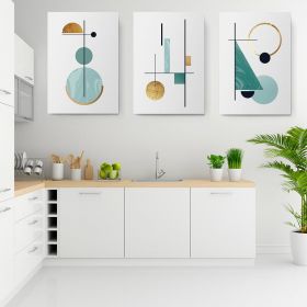 Set 3 tablouri minimaliste forme geometrice - Dimensiune multicanvas: 3 tablouri 60x90 cm
